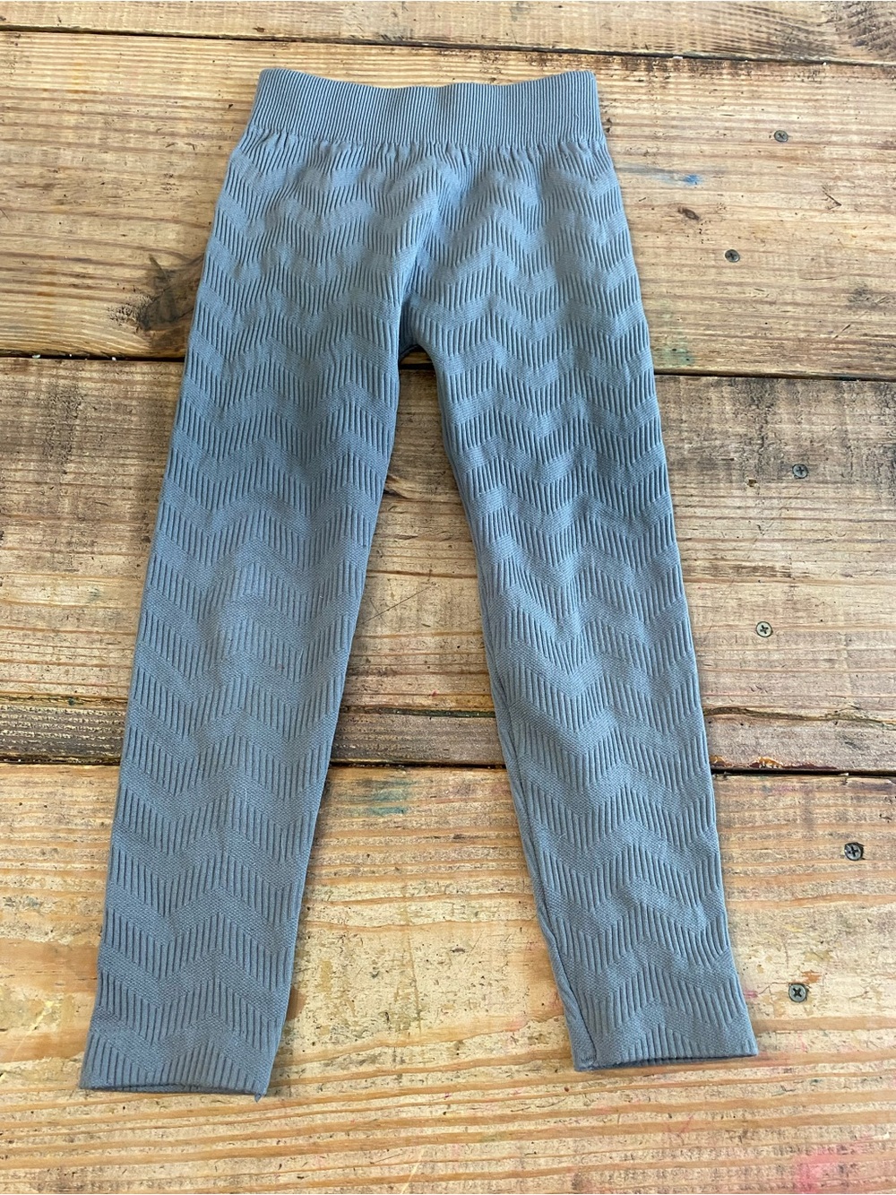 Falls Creek Girl 4-5 Kids Textured Chevron Leggings - Gray Pull On Warm